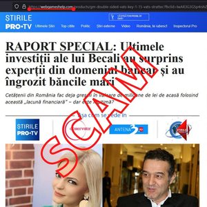 Directoratul Naţional de Securitate Cibernetică: O nouă campanie de tip scam se propagă şi are ca ţintă utilizatori din România / Infractorii cibernetici se folosesc de imaginea Ştirile Pro TV 