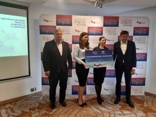 Wizz Air deschide trei noi rute aeriene pe Aeroportul din Iaşi, din decembrie, către Basel, Memmingen şi Copenhaga