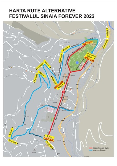 Restricţii de trafic, până la finalul săptămânii, în Sinaia, unde are loc festivalul Sinaia Forever