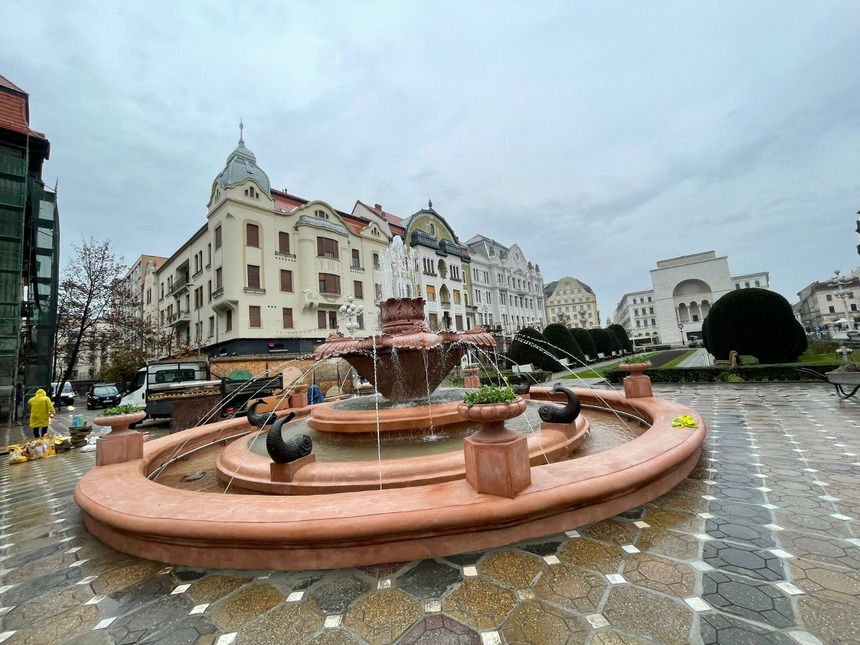 Fântâna cu Peşti, un simbol al oraşului Timişoara, reabilitată în urma unei investiţii de 130.000 de euro - FOTO