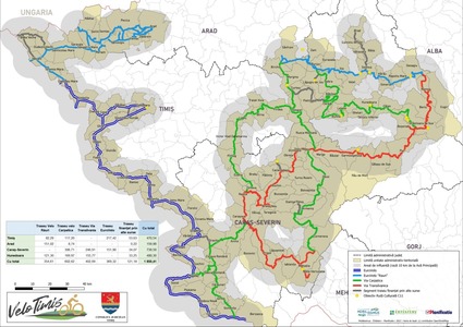 Peste 1.700 kilometri de piste pentru biciclete în Timiş, Arad, Caraş-Severin şi Hunedoara cu bani din PNRR / Numai în Timiş vor fi amenajate piste pe 470 km
