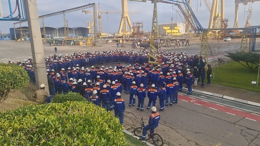 Protestele de la Şantierul Naval Damen Mangalia vor continua după ce angajatorul a propus reluarea negocierilor în luna februarie 