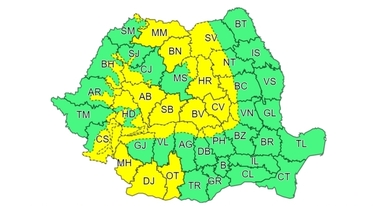 Cod galben de ninsori însemnate cantitativ şi viscol, în zona de munte, până vineri dimineaţă / Vânt puternic în Transilvania şi Oltenia