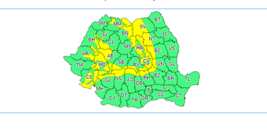 Meteorologii anunţă ninsori moderate cantitativ şi intensificări ale vântului, în cea mai mare parte a ţării, până duminică seară / Cod galben de viscol la munte / Cum va fi vremea in Bucureşti - HARTA