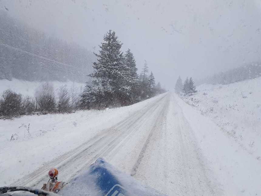 Cod roşu de ninsoare şi vânt puternic, în zona de munte a judeţelor Suceava şi Neamţ/ Vizibilitatea, aproape de zero