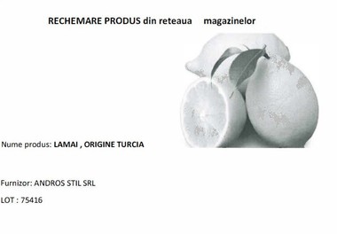 Lămâi din Turcia cu conţinut mare de pesticide, retrase de la comercializare în magazinele Carrefour