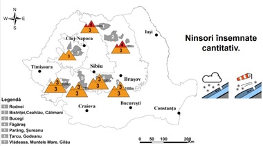 Risc mare de avalanşă, de 4 din 5, în Munţii Rodnei şi în Călimani-Bistriţei-Ceahlău. În alte zone, riscul este însemnat cotat cu 3 din 5

