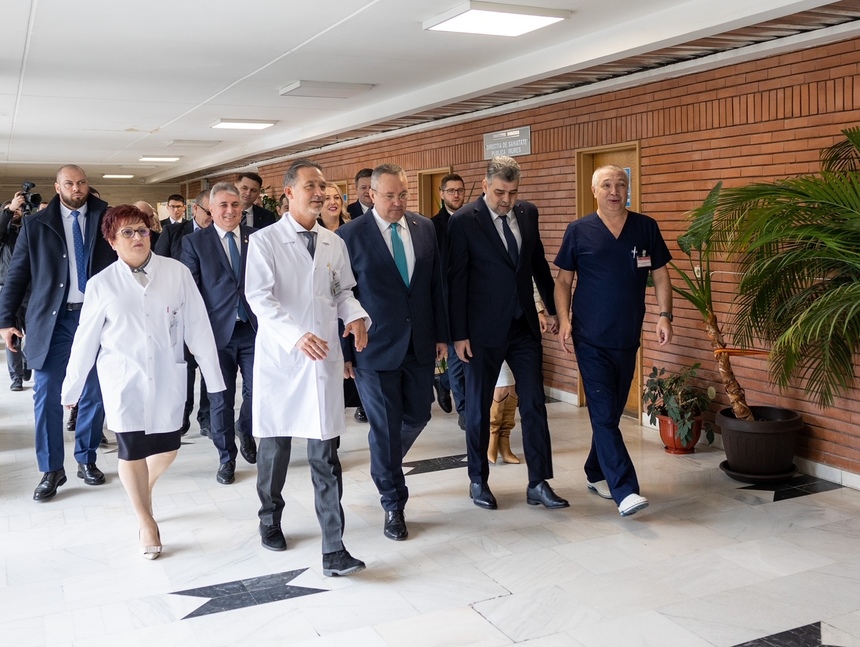 Premierul, preşedintele Camerei şi ministrul de Interne, în vizită la Institutul Inimii din Târgu Mureş / Ciucă: Am aprobat recent o investiţie de peste 523 milioane lei, prin PNRR, pentru un nou Centru Chirurgical Cardiovascular