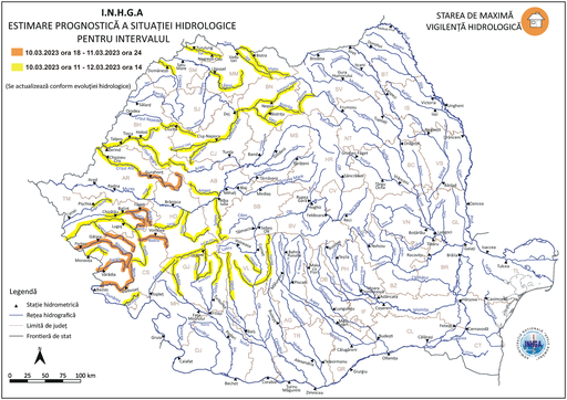Risc de viituri în mai multe judeţe din ţară, până duminică/ Hidrologii au actualizat codurile galben şi portocaliu
