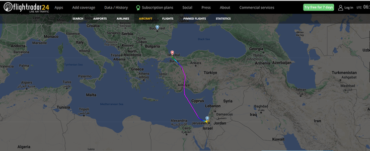 Aeronavă Tarom care zbura pe ruta Tel Aviv - Bucureşti, redirecţionată la Istanbul în urma unei ameninţări cu bombă