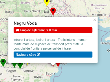 Timpi mari de aşteptare pentru camioane în punctele de trecere a frontierei, şi pe intrarea, şi pe ieşirea din ţară / În unele locuri se aşteaptă şi cinci sute de minute / Care sunt cele mai aglomerate zone

