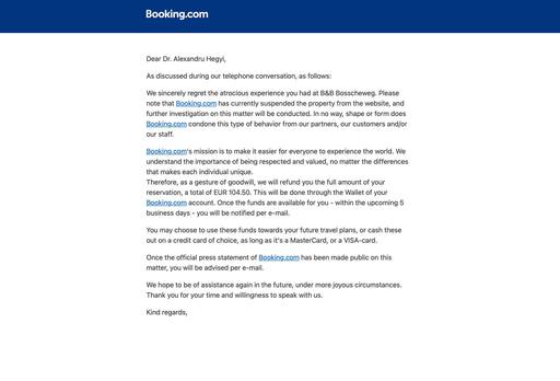Românul care nu a fost primit într-un hotel din Olanda spune că este dispus să ajungă la mediere cu hotelul. El nu vrea bani, ci ca unitatea de cazare să îşi ceară scuze public ”pentru discriminarea voită împotriva cetăţenilor români”