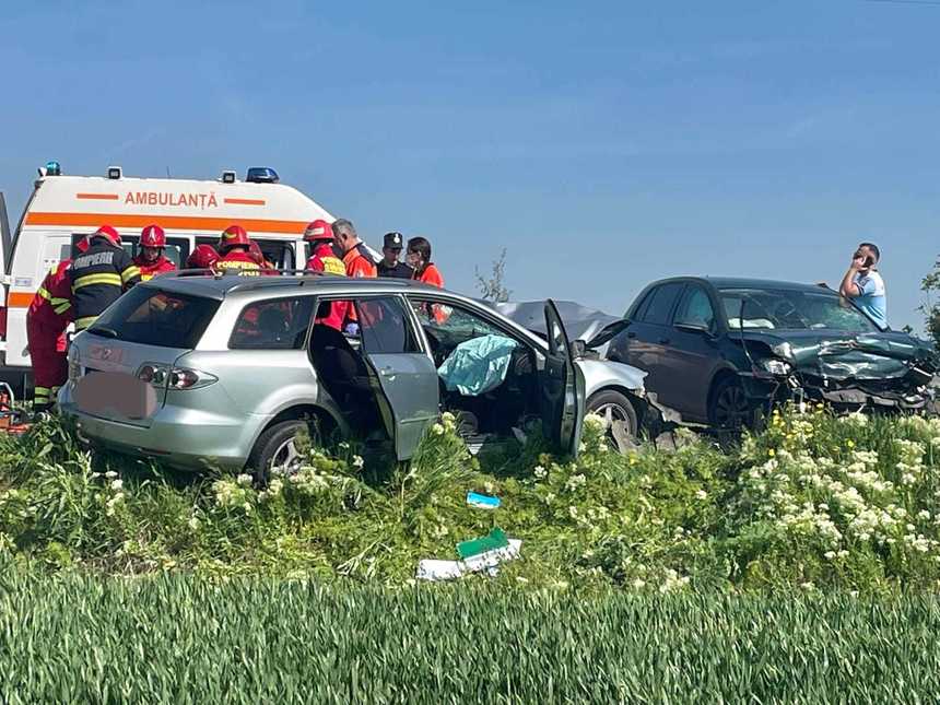 Teleorman: Trei persoane rănite în urma unui accident rutier produs pe drumul european 70 - FOTO
