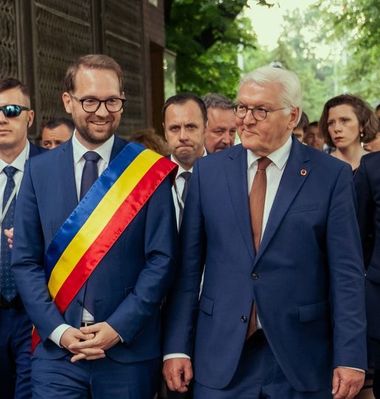 Dominic Fritz l-a primit pe Frank-Walter Steinmeier: Primul preşedinte al Germaniei aflat în vizită la Timişoara şi primul şef de stat străin în ultimii 20 de ani aflat în calitate oficială în oraşul nostru