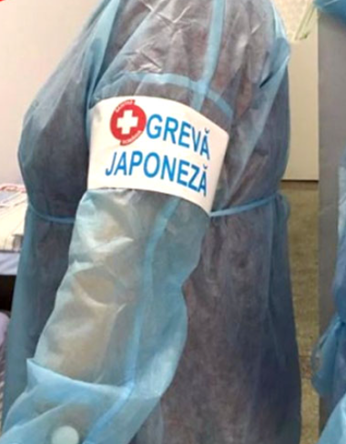 UPDATE - Sindicaliştii SANITAS, în grevă japoneză / Deblocarea posturilor din sistemul sanitar şi cel de asistenţă socială şi aplicarea grilei de salarizare, între revendicările sindicaliştilor / Mesajul protestatarilor

