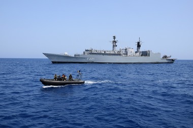 Fregata ”Regele Ferdinand” a realizat peste 100 de verificări ale navelor comerciale în cadrul misiunii din Marea Mediterană