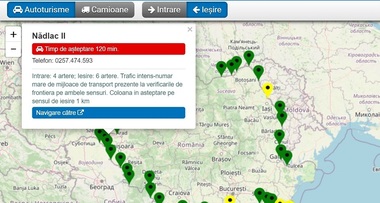 Aglomeraţie la ieşirea spre Ungaria, în punctul de trecere a frontierei Nădlac 2. La intrarea în ţară sunt coloane de maşini la Nădlac 2 şi Vama Veche
