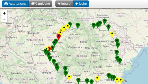 Aglomeraţie în punctele de trecere a frontierei Nădlac şi Borş la ieşirea din ţară, şi la Nădlac II la intrarea în România