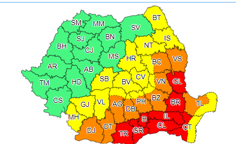 Cod roşu de caniculă în municipiul Bucureşti şi în opt judeţe, disconfortul termic fiind ridicat / Temperaturile vor depăşi 42 de grade / Canicula persistă în întreaga ţară