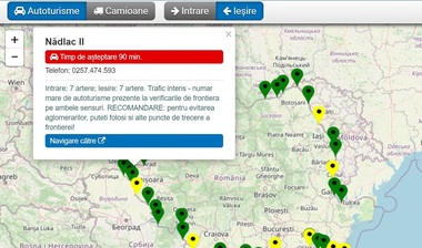 Aglomeraţie în mai  multe puncte de trecere a frontierei de pe graniţa cu Ungaria. La Nădlac II, Borş şi Urziceni autoturismele aşteaptă 90 de minute pentru a ieşi din ţară
