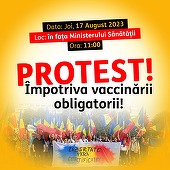 AUR anunţă organizarea unui protest, joi, împotriva Strategiei de Vaccinare a ministrului Alexandru Rafila: Nu este altceva decât un plan metodic pentru a impune, pe şest, obligativitatea vaccinării 