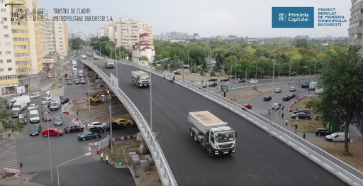 Nicuşor Dan: Opt autoutilitare de mare tonaj au urcat astăzi în diferite puncte ale Pasajului Ghica pentru realizarea testelor statice - VIDEO