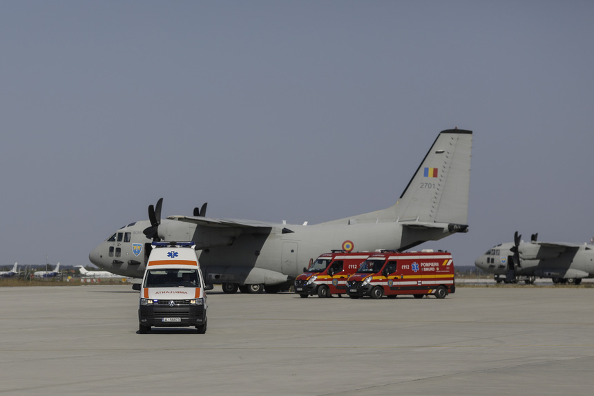 UPDATE - Explozii la o staţie GPL din Crevedia - Rafila: În total, 12 pacienţi au fost sau urmează să fie transferaţi în spitale din alte ţări/ Două aeronave C-27 J Spartan au transportat pacienţi spre Viena, Graz şi Lubeck