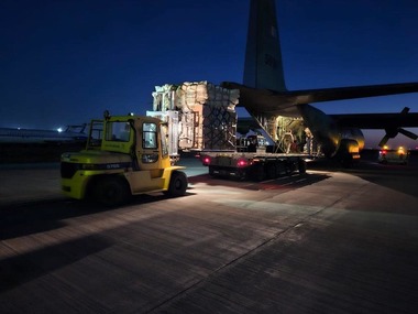 Departamentul pentru Situaţii de Urgenţă: Astăzi, de pe Baza 90 Transport Aerian „Comandor aviator Gheorghe Bănciulescu”, au decolat încă două avioane cu destinaţia Benghazi, Libia