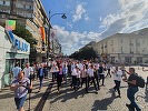 Protest neautorizat AUR la Iaşi împotriva primarului Mihai Chirica. Manifestanţii au scandat “Demisia” şi “Jos Mafia” în faţa primăriei, apoi au pornit în marş către Piaţa Unirii
