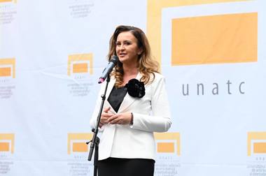 Natalia Intotero i-a încurajat pe tinerii de la UNATC, la deschiderea anului universitar, să participe la taberele pentru studenţi şi programele de internship la Ministerul Familiei
