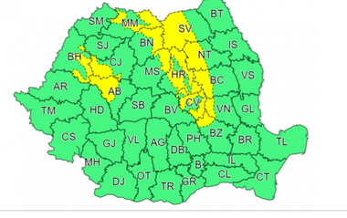 Meteorologii anunţă intensificări ale vântului, în cea mai mare parte a ţării, în următoarele două zile / Cod galben în Carpaţii Orientali şi local în Munţii Apuseni