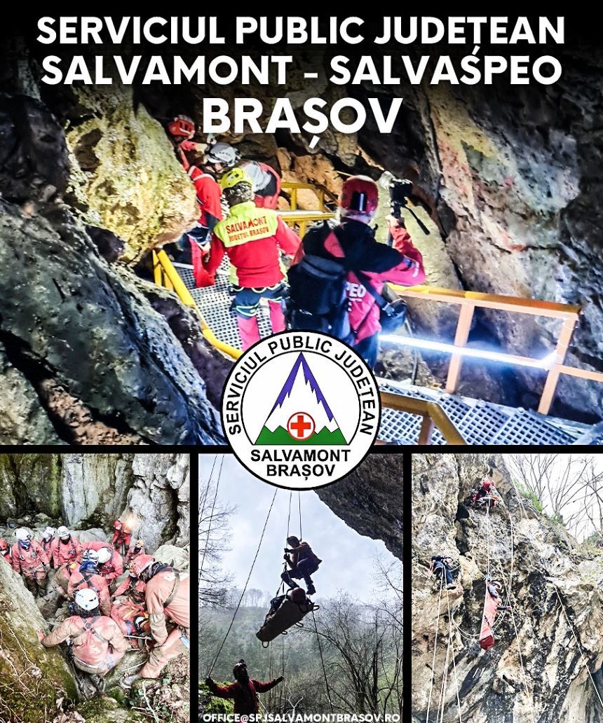 Salvamont Braşov înfiinţează un compartiment de salvare din mediul subteran speologic
