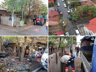 Peste 20 de tone de gunoi, scoase dintr-o gospădărie din Sectorul 2 / Costurile pentru igienizare vor fi imputate proprietarilor - FOTO