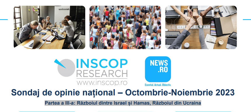 Sondaj INSCOP pentru News.ro - Aproape 2/3 dintre români se declară îngrijoraţi foarte mult şi destul de mult de efectele războiului Israel-Hamas. Ameninţările teroriste, cea mai mare temere / Aproape 50% sunt mai îngrijoraţi de conflictul din Ucraina
