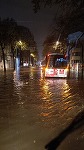 Autobuzele electrice au fost scoase din circulaţie în municipiul Constanţa, deoarece carosabilul este inundat în multe zone / Unele linii au fost deviate, tot din cauza apei de pe carosabil - FOTO