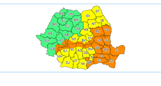 ANM - De sâmbătă, de la ora 10, cod galben de vânt şi precipitaţii în Oltenia, Muntenia, Dobrogea, Moldova, în sudul şi estul Transilvaniei şi cod portocaliu de precipitaţii în 6 judeţe / Din această noapte, cod portocaliu de viscol în sud-estul ţării