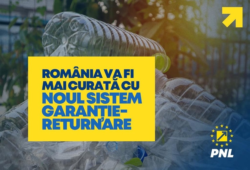 PNL - Sistemul de garanţie-returnare, cel mai mare proiect de economie circulară al României, va fi lansat pe 30 noiembrie şi va contribui la comunităţi mai curate şi mai verzi / Fechet: Va transforma România din ţara depozitării în ţara reciclării