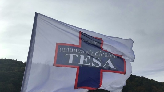Uniunea Naţională a Sindicatelor TESA din Sănătate organizează un protest la Ministerul Sănătăţii, solicitând majorarea salariilor cu 25% şi eliminarea completă a discriminării personalului TESA în noua lege a salarizării