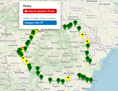 Aglomeraţie în mai multe puncte de trecere a frontierei pe graniţa cu Ungaria - sensul de intrare în ţară
