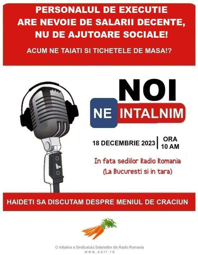 Angajaţii Radio România continuă protestele în stradă