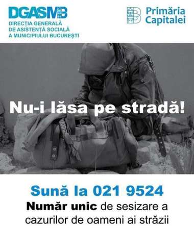 PMB: Noaptea trecută, au fost depistate 11 persoane fără adăpost, dintre care 2 au fost de acord să fie preluate de DGASPC Sector 6 şi S.A.B.I.F, iar celelalte au refuzat instituţionalizarea