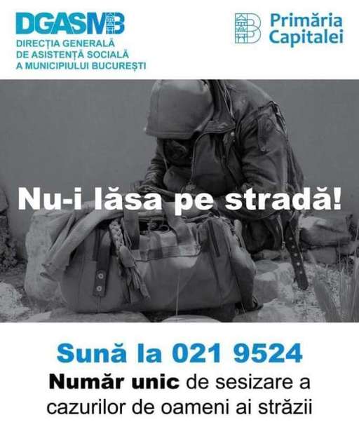 PMB: Noaptea trecută, au fost depistate 11 persoane fără adăpost, dintre care 2 au fost de acord să fie preluate de DGASPC Sector 6 şi S.A.B.I.F, iar celelalte au refuzat instituţionalizarea