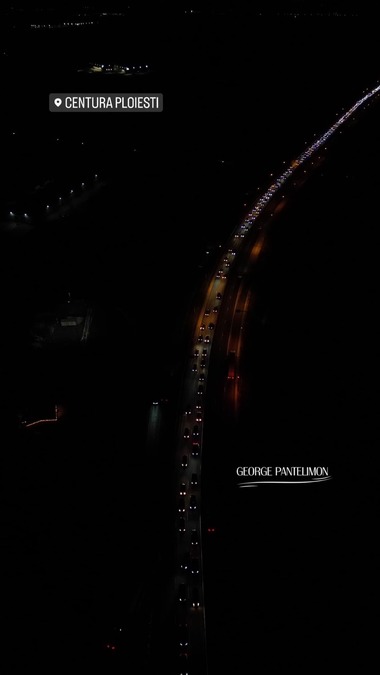 Protest pe centura de vest a Ploieştiului, în semn de susţinere a protestelor transportatorilor şi fermierilor / Zeci de şoferi de autoturisme se deplasează în coloană, cu viteză redusă - VIDEO