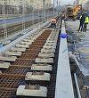 Nicuşor Dan: A început montarea şinei de tramvai şi a rosturilor de dilataţie pe Podul Grant - FOTO