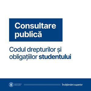 Ministerul Educaţiei a lansat în consultare publică proiectul de ordin privind Codul drepturilor şi obligaţiilor studentului: Studenţii nu pot fi constrânşi să participe la mai mult de 8 ore pe zi de activităţi didactice