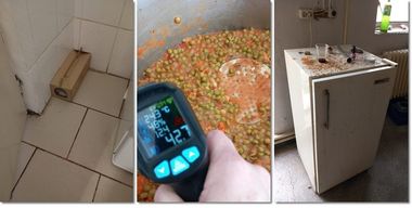 Cantina unui colegiu din Timişoara, închisă temporar, după ce comisarii de la Protecţia Consumatorului au găsit şoareci morţi, gândaci de bucătărie, praf şi mucegai