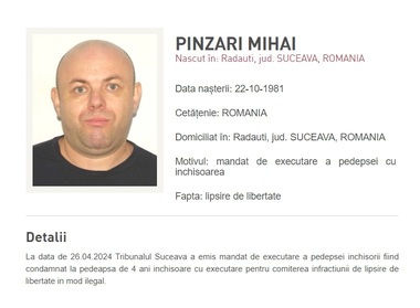 Suceava: Un interlop al cărui nume apare în dosarul judecătoarei Ana Maria Chirilă a evadat. El fusese plasat în arest la domiciliu. A plecat după ce a fost condamnat în alt dosar
