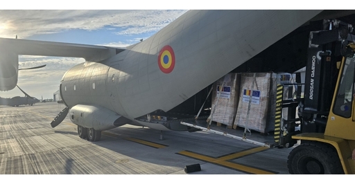 Un nou transport cu produse alimentare şi articole de cazarmament, în valoare de 8,2 milioane de lei, a plecat din România spre Fâşia Gaza