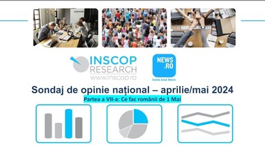 Sondaj INSCOP pentru News.ro - Peste 65% dintre români petrec ziua de 1 Mai acasă, cu familia / 13,5% declară că nu sărbătoresc această zi