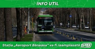 STB: Staţia de autobuz „Aeroport Băneasa” va fi reamplasată,  pentru a permite desfăşurarea lucrărilor de construire a Magistralei 6 de metrou 1 Mai – Otopeni